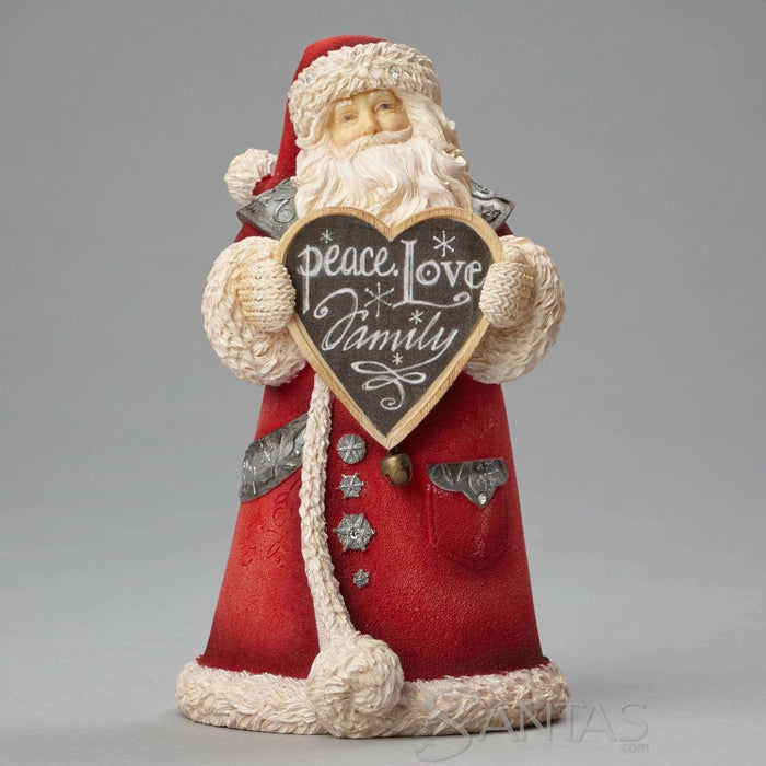 Mini Santa Peace Love and Family- Heart of Christmas