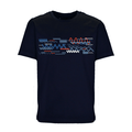 Moda Bandidos Oscillate Blue Red Bar T-Shirt Junior