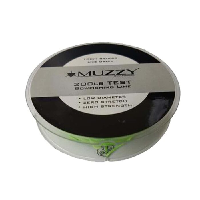 Muzzy 200 Lb Braid Bowfishing Line Lime Green 100 Feet