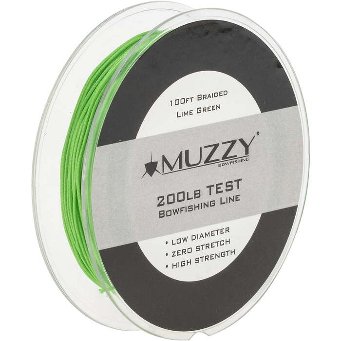 Muzzy 200 Lb Braid Bowfishing Line Lime Green 100 Feet