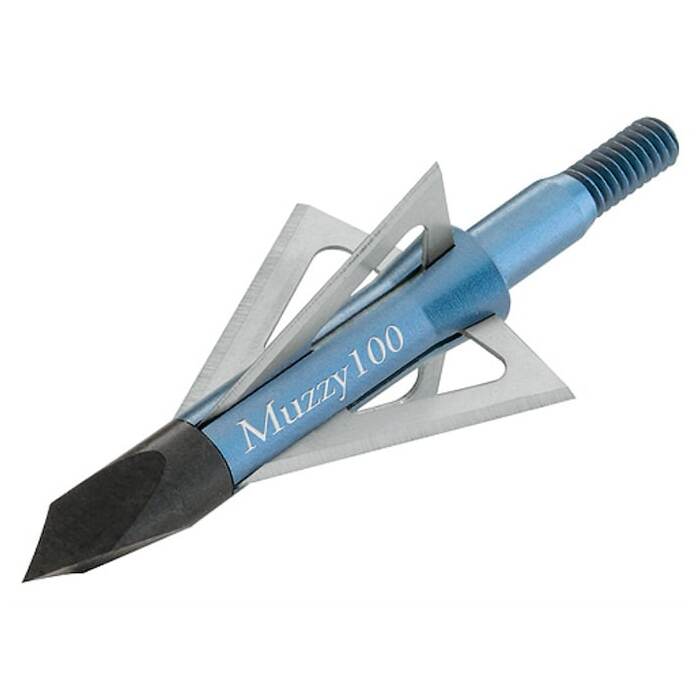 Muzzy 4-Blade Fixed Blade Broadhead 100 1" Cutting Diameter Pack of 6