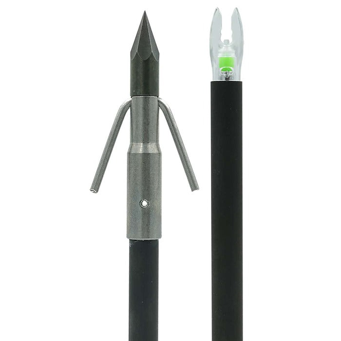 Muzzy Carbon Lighted Bowfishing Arrow with Gar Point & Nockturnal Nock Green 37"