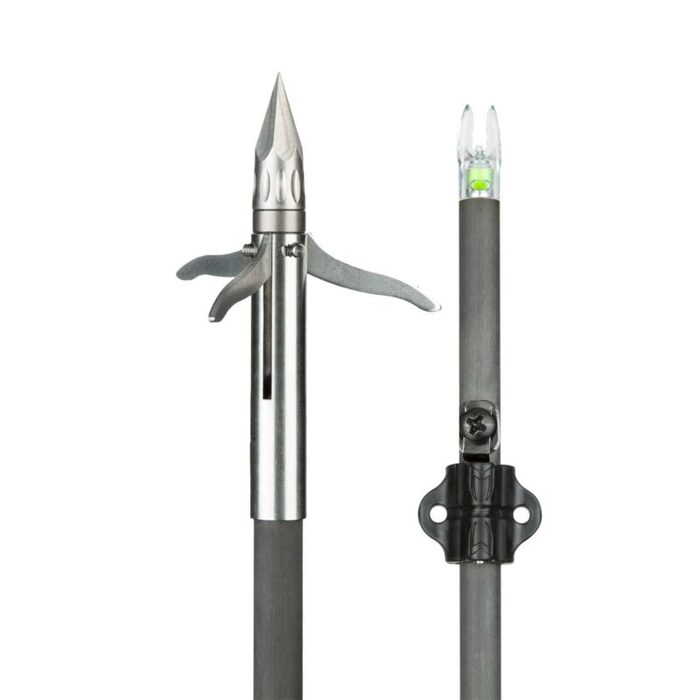 Muzzy Carbon Lighted Bowfishing Arrow with Gar Point, Slide, & Nockturnal Nock Green 37"