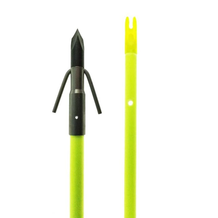 Muzzy Classic Fiberglass Bowfishing Arrow with Gar Point & Slide Chartreuse 32"