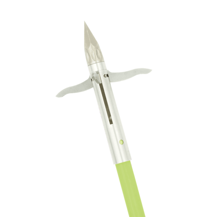 Muzzy Iron Fiberglass Bowfishing Arrow with 3-Barb Fish Point Chartreuse 32"