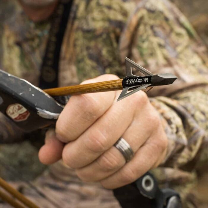 Muzzy Mx-3 3-Blade Fixed Blade Broadhead 100 1-1/4" Cutting Diameter Pack of 3