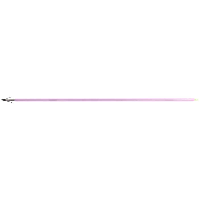 Muzzy Sabre Fiberglass Lighted Bowfishing Arrow with Gar Point & Nockturnal Nock Pink 33"