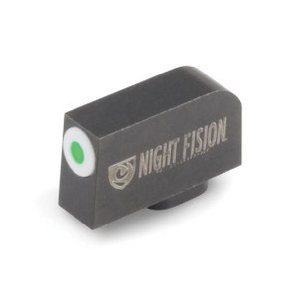 Night Fision Accur8 Student of the Gun Night Sight Set Glock 17/19/34 White Front One-Dot Rear Black Nitride