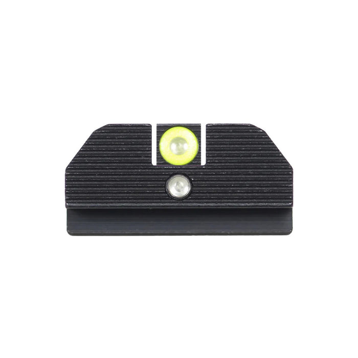 Night Fision Accur8 Student of the Gun Night Sight Set Glock 17/19/34 Yellow Front One-Dot Rear Black Nitride