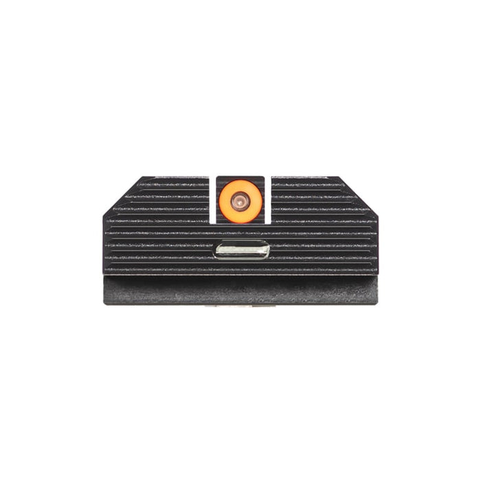 Night Fision Cost Ludus Night Sight Set Glock 17/19/34 Orange Front Horizontal Tritium Bar Rear Black Nitride