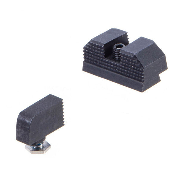 Night Fision Cost Ludus Night Sight Set Glock 42/43/43x Yellow Front Horizontal Tritium Bar Rear Black Nitride