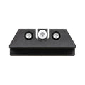 Night Fision Night Sight Set CZ P-07/P-09 White Front U Notch White Rear Rings Black Nitride