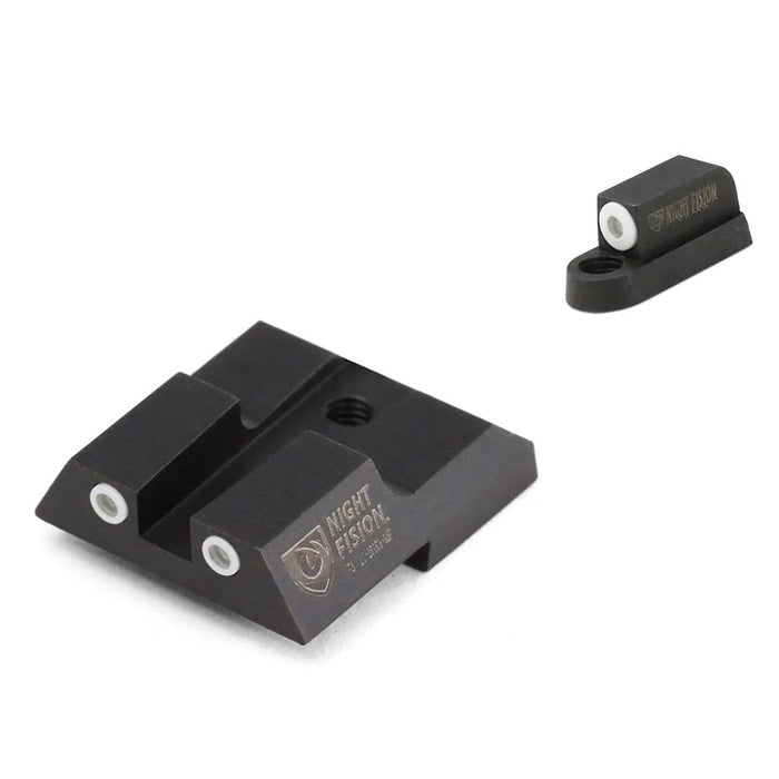 Night Fision Night Sight Set CZ P-07/P-09 White Front White Rear Rings Black Nitride