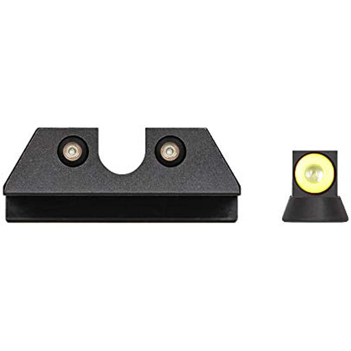 Night Fision Night Sight Set CZ P-10 C/F Yellow Front U Notch Rear Black Nitride