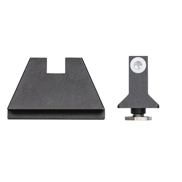 Night Fision Night Sight Set Glock 17/19/34 White Front Blank Rear Sight Black Nitride