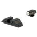 Night Fision Night Sight Set Glock 17/19/34 White Front White Rear Rings Black Nitride