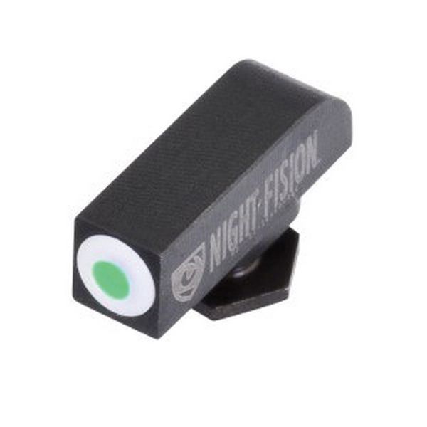 Night Fision Night Sight Set Glock 17/19/34 White Front White Rear Rings Black Nitride