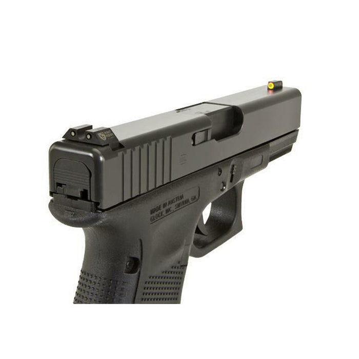 Night Fision Night Sight Set Glock 17/19/34 Yellow Front U Notch Rear Black Nitride