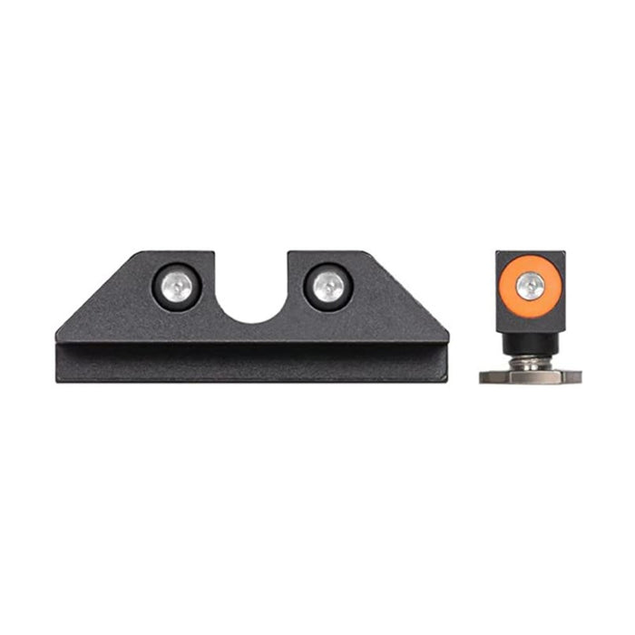 Night Fision Night Sight Set Glock 20/21/40 Orange Front U Notch Rear Black Nitride
