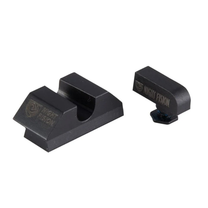 Night Fision Night Sight Set Glock 20/21/40 White Front U Notch Blank Rear Black Nitride