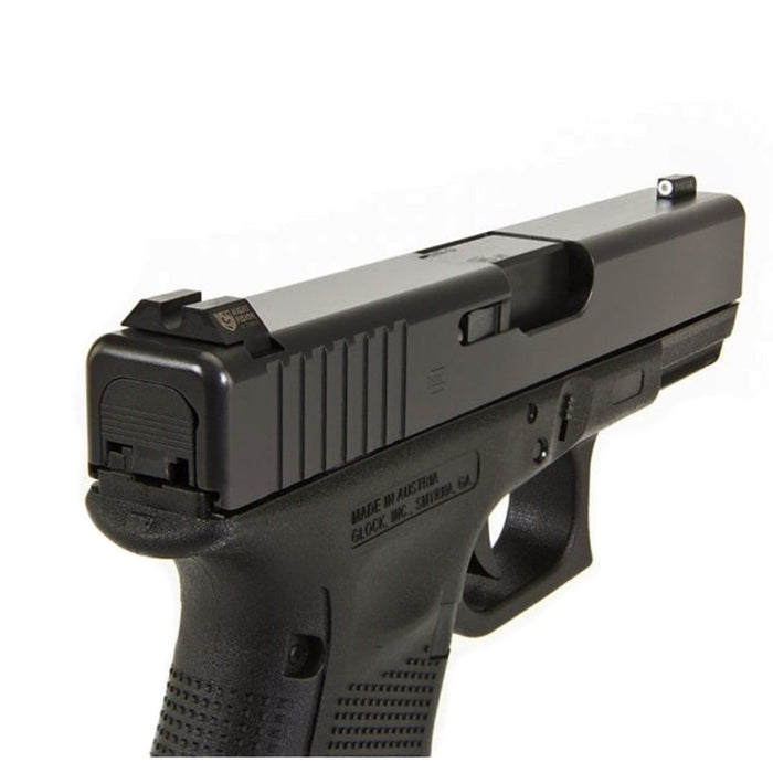 Night Fision Night Sight Set Glock 20/21/40 White Front U Notch Blank Rear Black Nitride