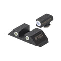 Night Fision Night Sight Set Glock 20/21/40 White Front White Rear Rings Black Nitride
