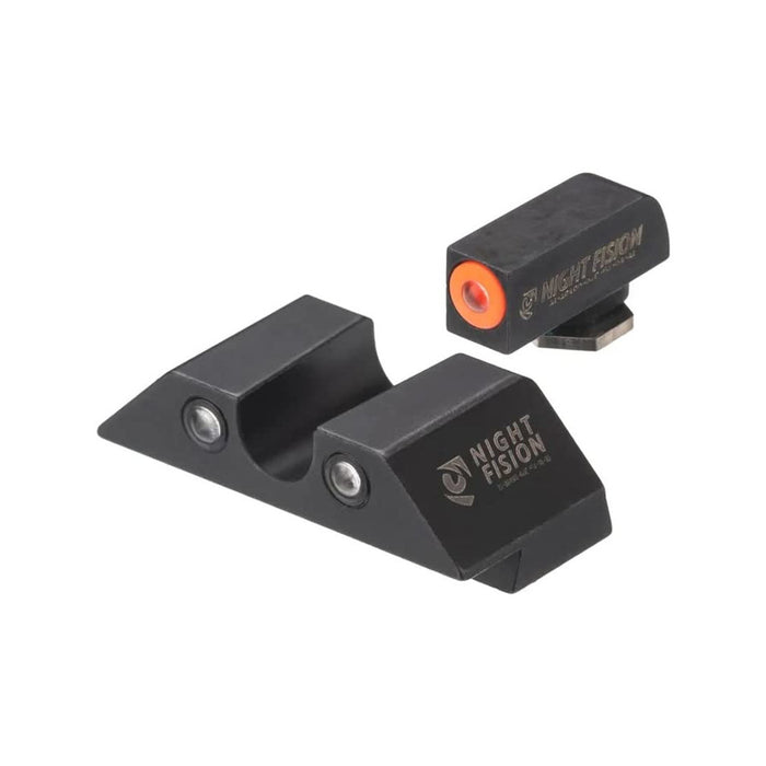 Night Fision Night Sight Set Glock 42/43/43X Orange Front U Notch Rear Black Nitride