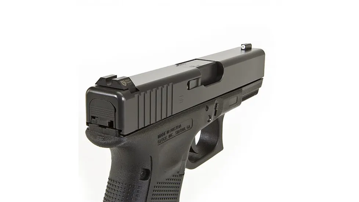 Night Fision Night Sight Set Glock 42/43/43x White Front U Notch Blank Rear Black Nitride