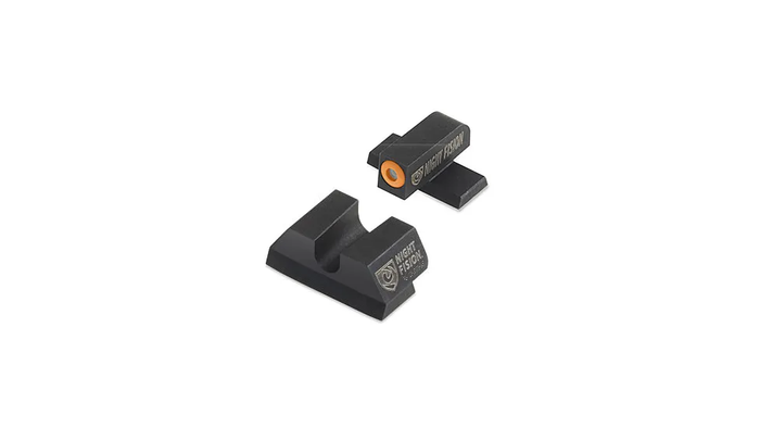 Night Fision Night Sight Set Sig P320/P365 Orange Front U Notch Blank #8 Rear Black Nitride