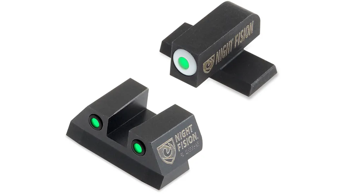 Night Fision Night Sight Set Sig P320/P365 White Front #8 Rear Black Nitride