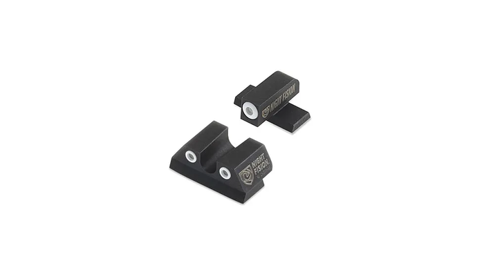 Night Fision Night Sight Set Sig P320/P365 White Front U Notch White Rings #8 Rear Black Nitride