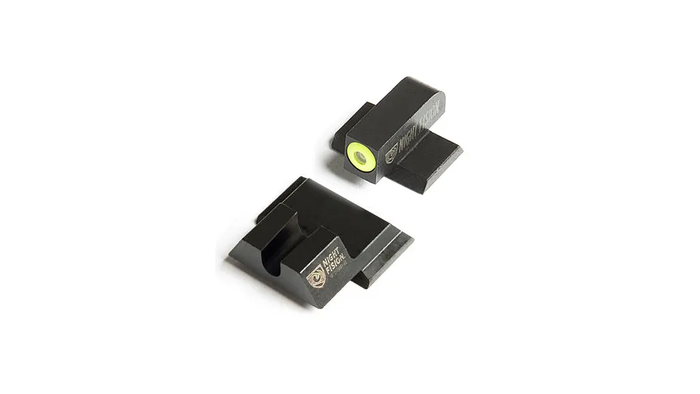 Night Fision Night Sight Set S&W M&P/M&P 2.0/SD9 VE Yellow Front U Notch Blank Rear Black Nitride
