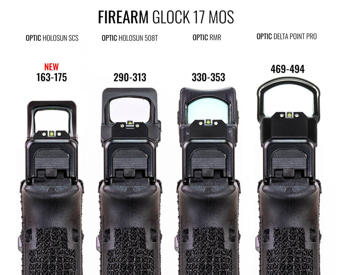 Night Fision Ready Stealth Night Sight Set Glock 17/19/34 w/ RMR/507c/508t Black Front Black Nitride
