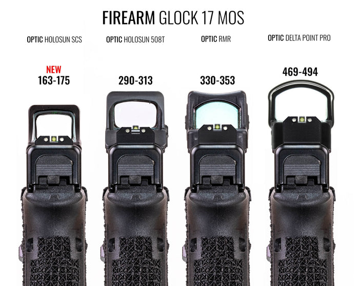 Night Fision Ready Stealth Night Sight Set Glock 17/19/34 w/ RMR/507c/508t Yellow Front Black Nitride