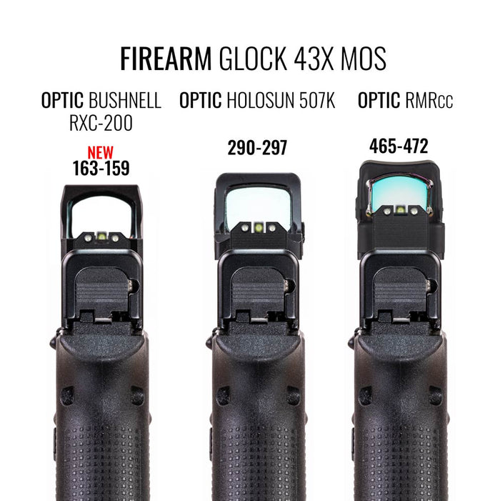 Night Fision Ready Stealth Night Sight Set Glock 43/43x w/ 507k Yellow Front Black Nitride