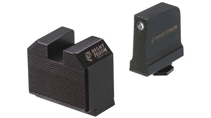 Night Fision Ready Stealth Night Sight Set Glock 43/43x w/ RMRcc Black Front Blank Rear Sight Black Nitride