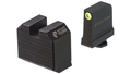 Night Fision Ready Stealth Night Sight Set Glock 48 w/ RMRcc Yellow Front Blank Rear Sight Black Nitride