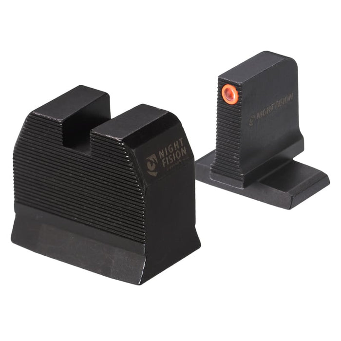 Night Fision Ready Stealth Night Sight Set HK VP9 w/ DPP/509t/Acro Orange Front Blank Rear Sight Black Nitride