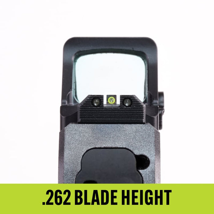 Night Fision Ready Stealth Night Sight Set Ruger Max 9 Yellow Front Blank Rear Sight Black Nitride