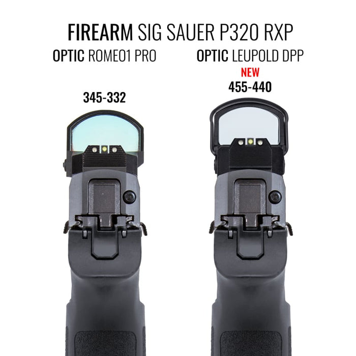 Night Fision Ready Stealth Night Sight Set Sig P320 w/ DPP/509t/Acro Black Front Black Nitride