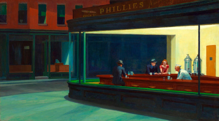Nighthawks by Edward Hopper (11" x 20") - Canvas Wrap Print