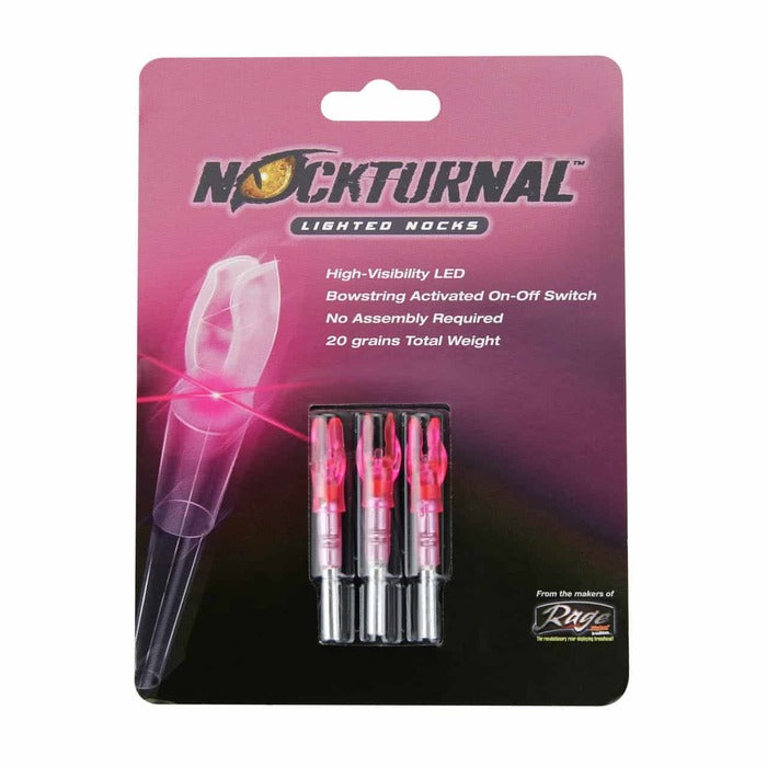 Nockturnal G Lighted Nock Pink (.166 Diameter) Pack of 3