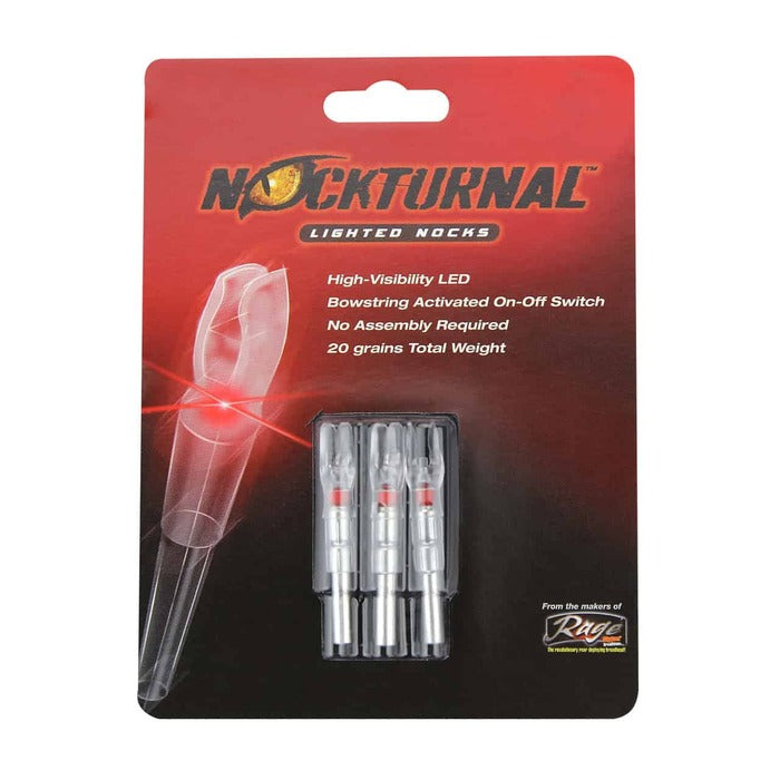 Nockturnal GT Lighted Nock Red (.246 Diameter) Pack of 3