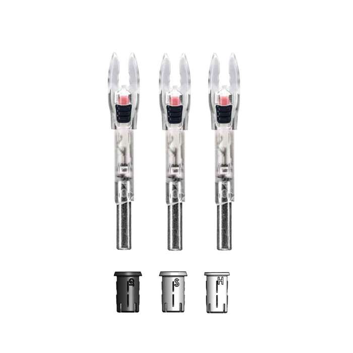 Nockturnal Lighted Nock Red Pack of 3