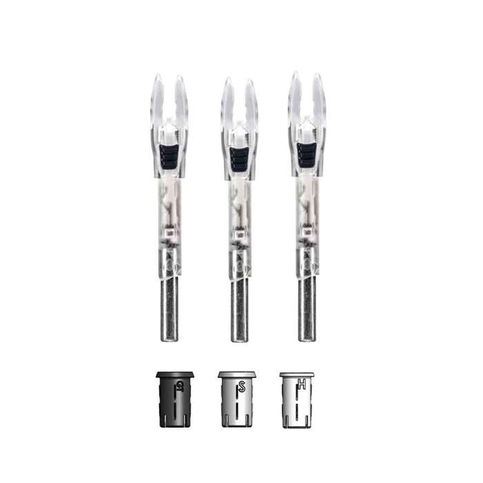 Nockturnal Lighted Nock Red/Green Pack of 3