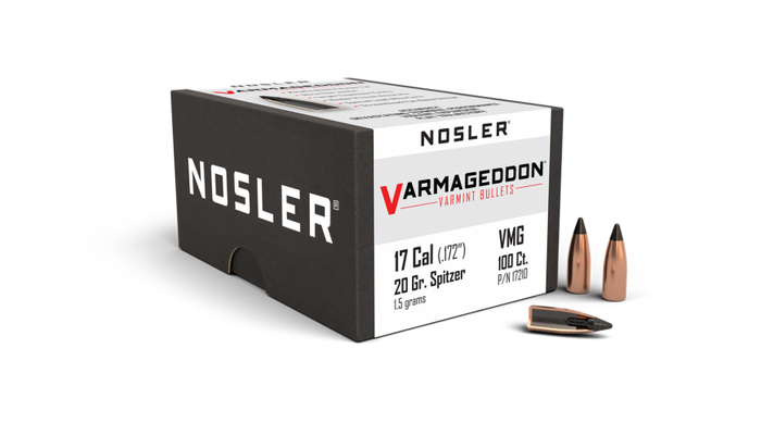 Nosler .172 Diameter 20 Grain Polymer Tip Varmageddon Bullets