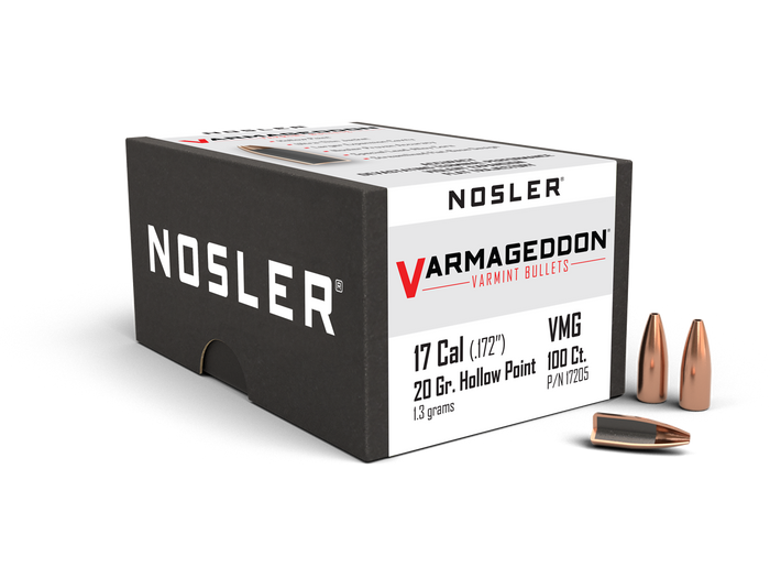Nosler .172 Diameter 20 Grain Polymer Tip Varmageddon Bullets