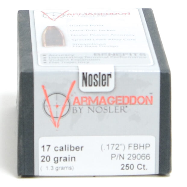 Nosler .172 Diameter 20 Grain Polymer Tip Varmageddon Bullets