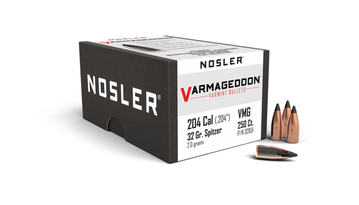 Nosler .204 Diameter 32 Grain Polymer Tip Varmageddon Bullets