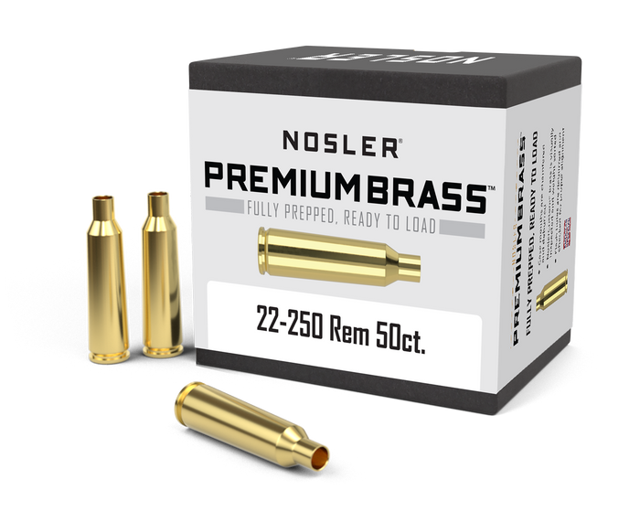 Nosler 22-250 Remington Brass 50 Count